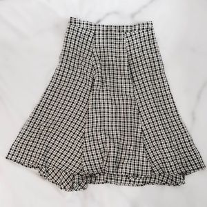 Reformation "Primrose Plaid" Flare Skirt